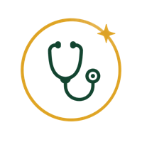 Exam boarding stethoscope icon