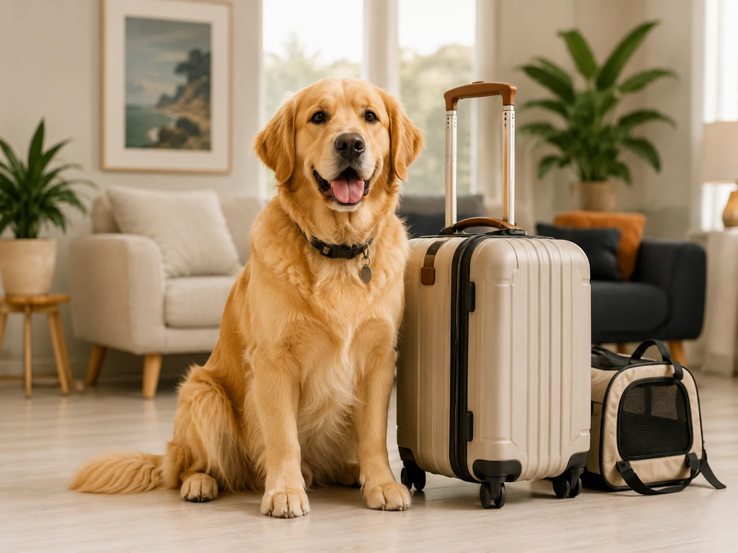 Pet parents traveling with dog